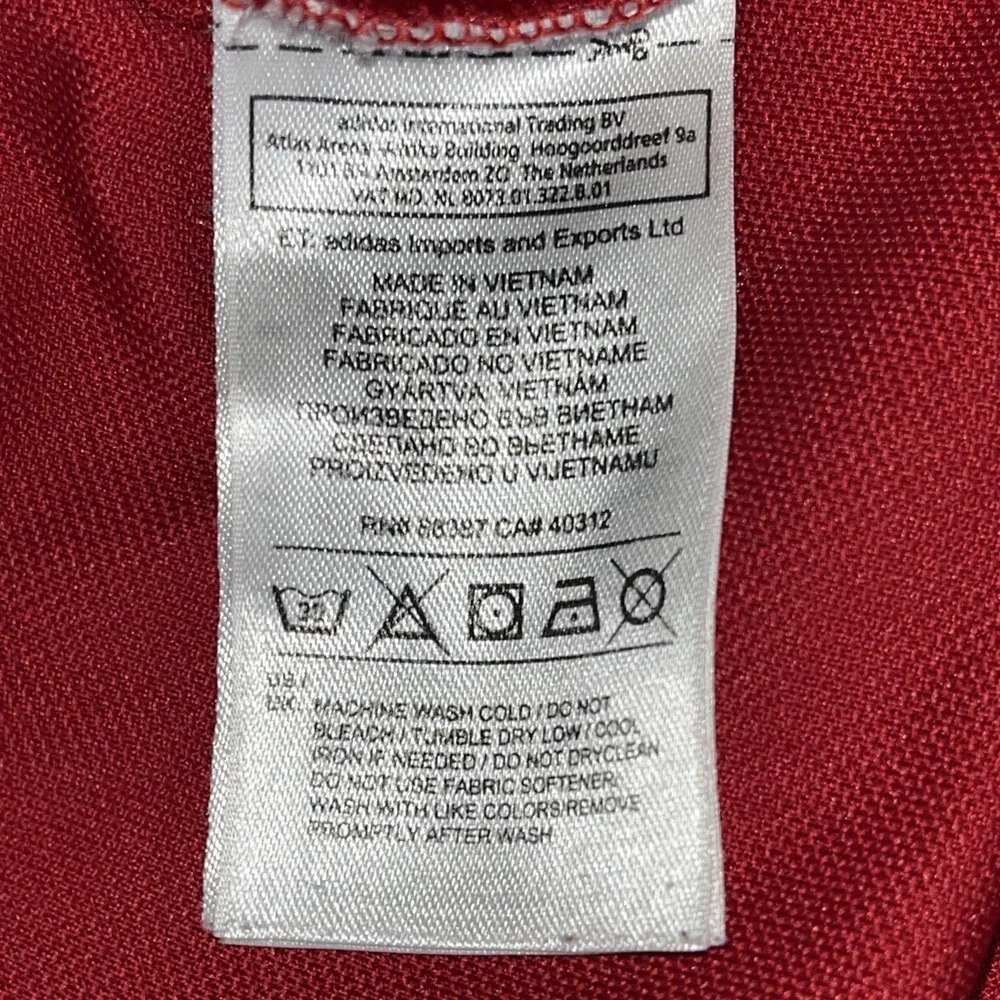 Adidas Golf Polo Shirt Mens XL Red Short Sleeve Caterpillar (CAT) Chest Logo